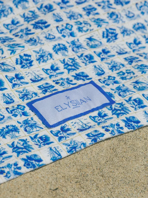 Comfort - engineered  BEACH TOWEL - BLUE TILE