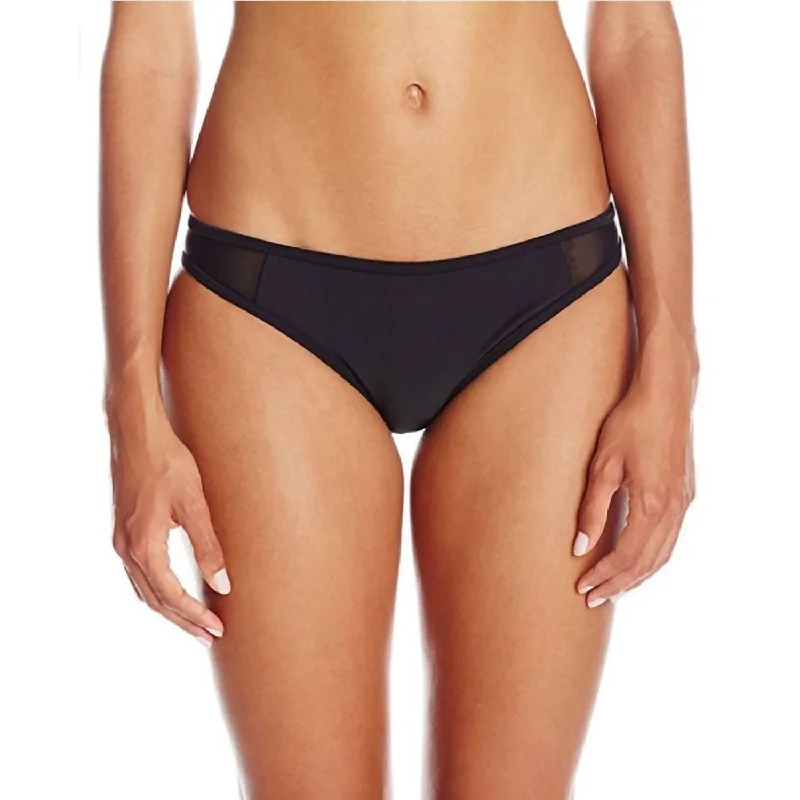 Voguish  Bottom's Up Sport Mesh Bikini Brief In Black