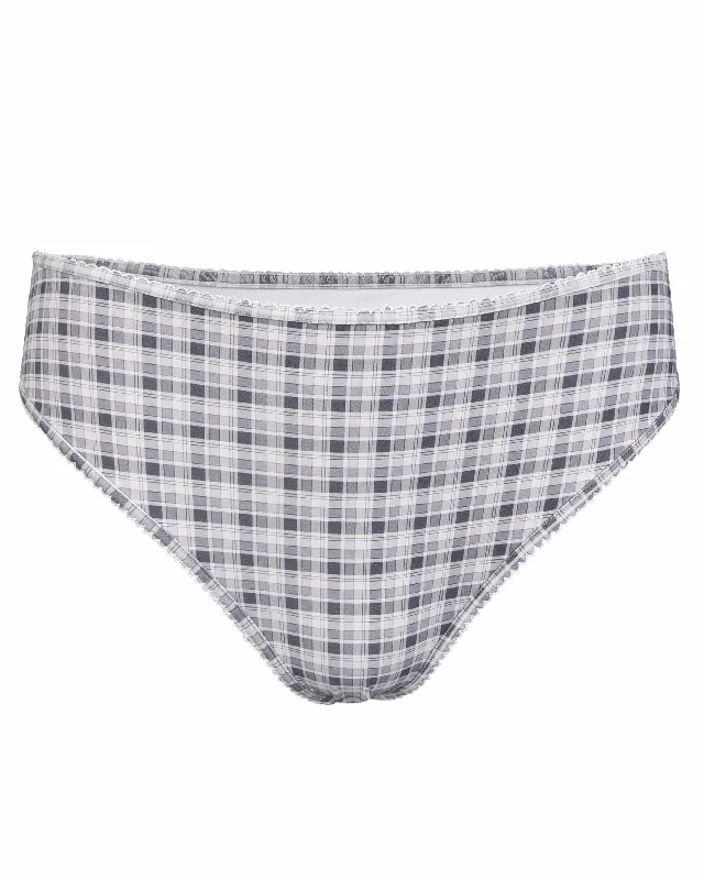 Style - conscious  Breeze Bikini Briefs - Faded Blue Check