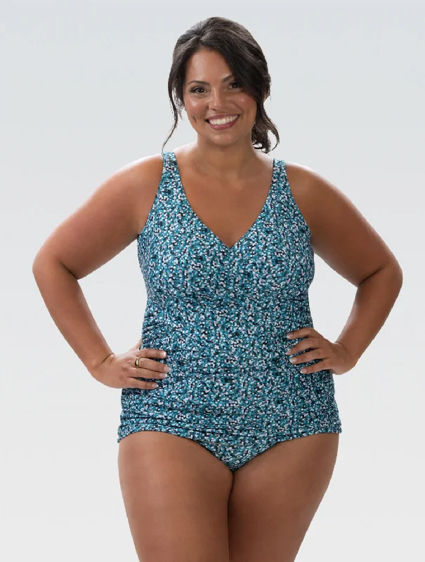 Timeless - classic  Dolfin Aquashape Dot Print Wrap Front Tankini Top