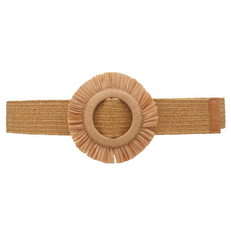 Mature - style  Fringe Circle Straw Belt