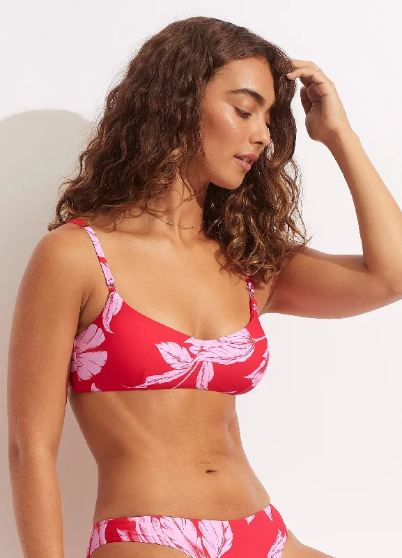 Timeless - classic  Fleur de Bloom Bralette - Chilli Red