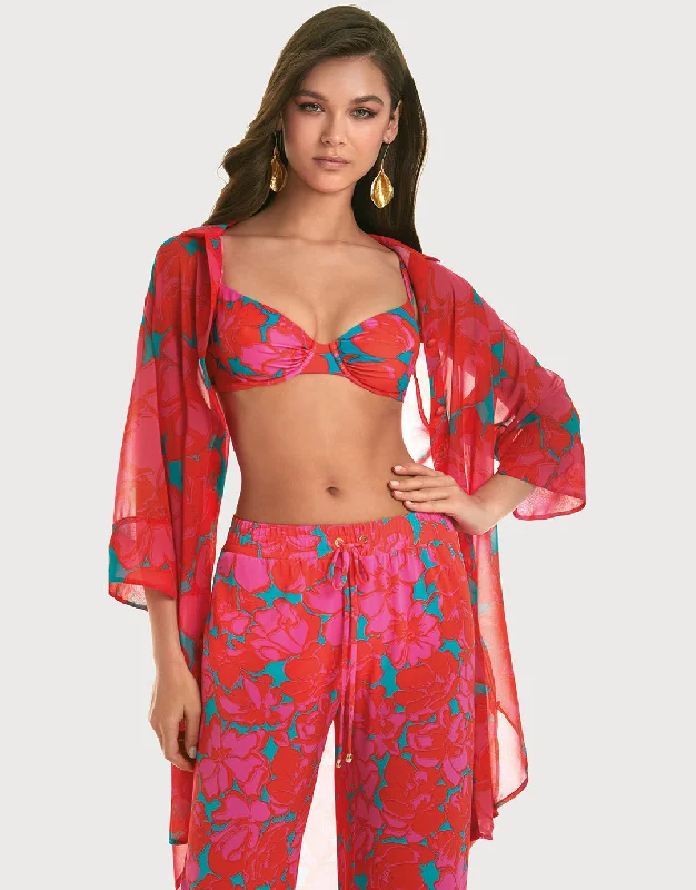 Resort - worthy  Floreale Beach Pants - Pink