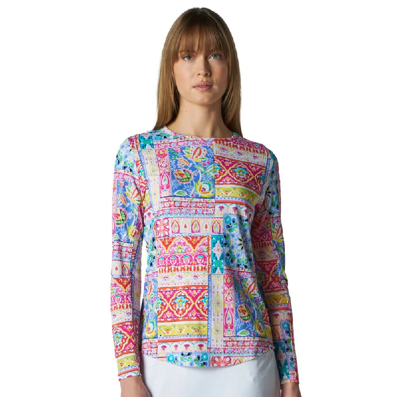 Loose - fitting  G Lifestyle Jakarta Crew Neck Long Sleeve Top - Pink
