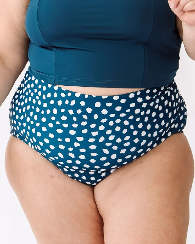 Breath - easy  Indigo Dot/Indigo Reversible Ultra High-Waist Bottom
