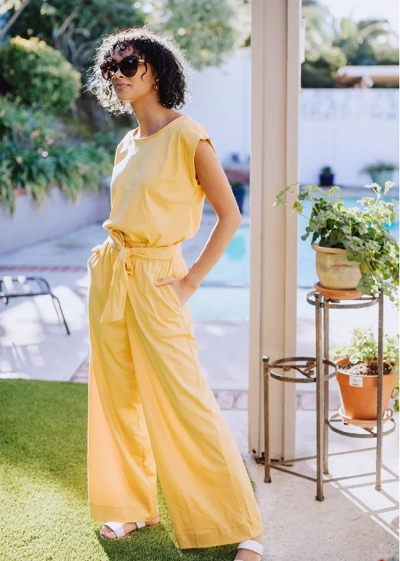 Stretch - enabled  jumpsuit in marigold