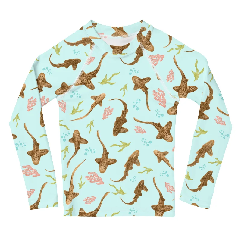 Water - resistant  Leopard Shark - Toddler Rash Guard