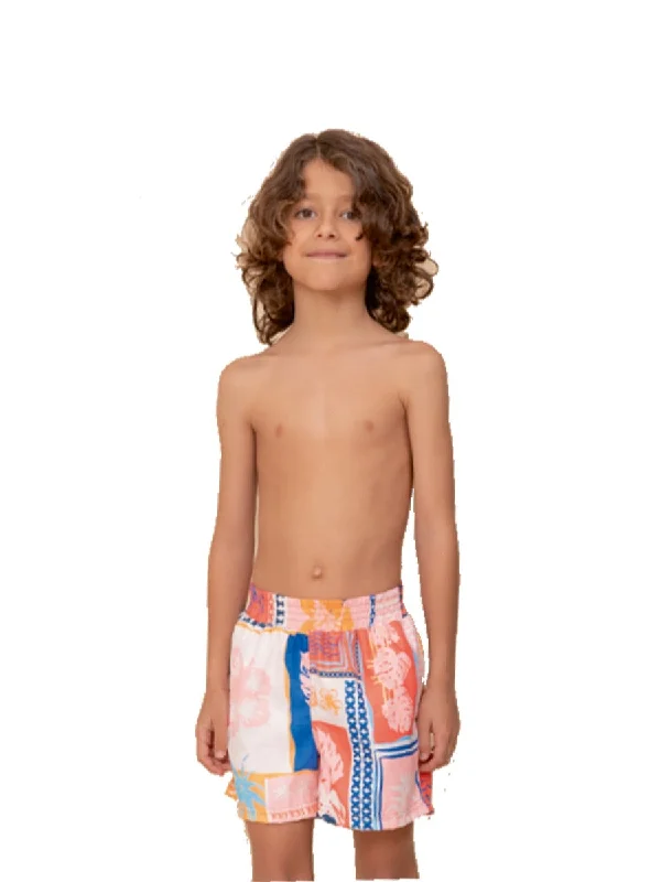Hip - hugging  Maaji Boys Paradise Postals Little Sailor Shorts