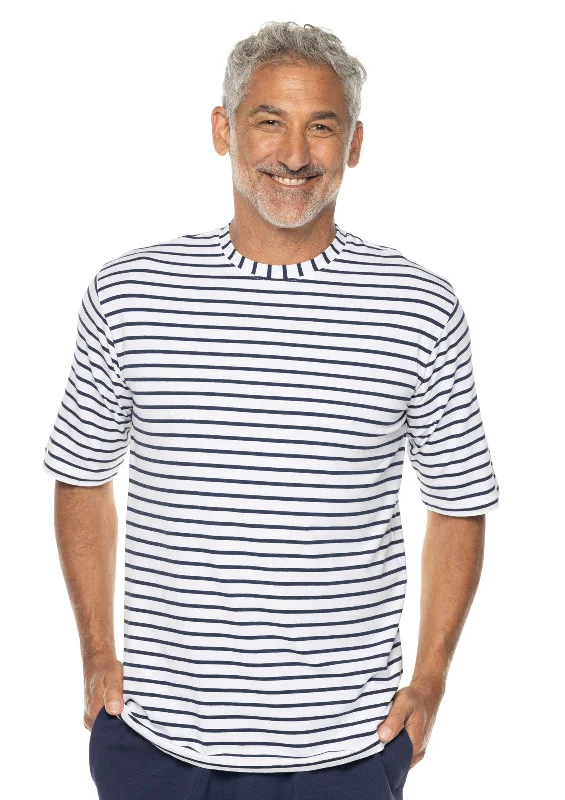 White/Navy Stripe