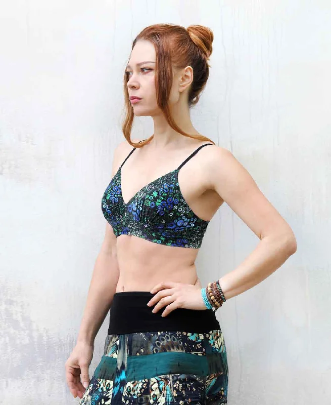 Unique - designed  Mountain Flowers Bralette