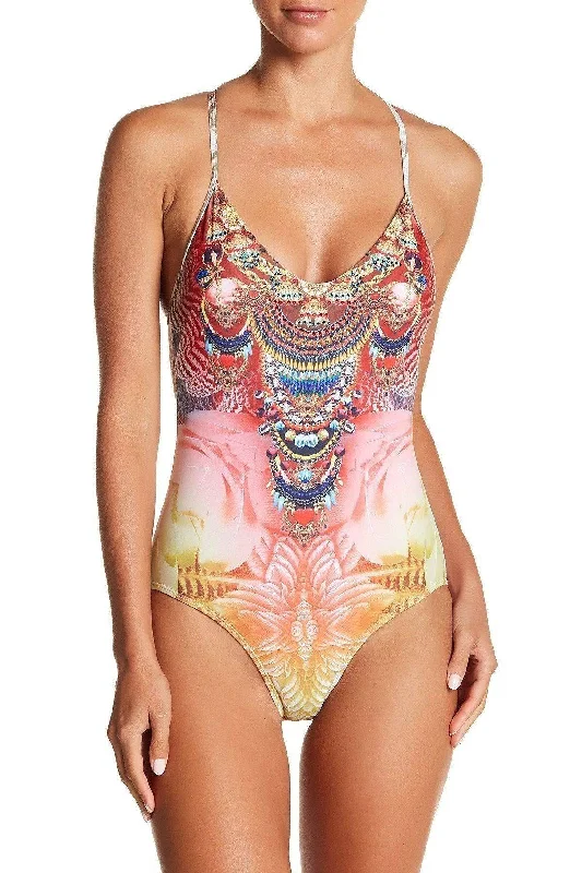 Multi Colored One-Piece Swimsuit / Monokini Beachwear, Resort Wear and Designer Swimwear