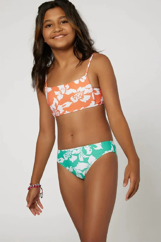 Compact - fitting  O'Neill Girls Oasis Square Neck Bralette Swim Set