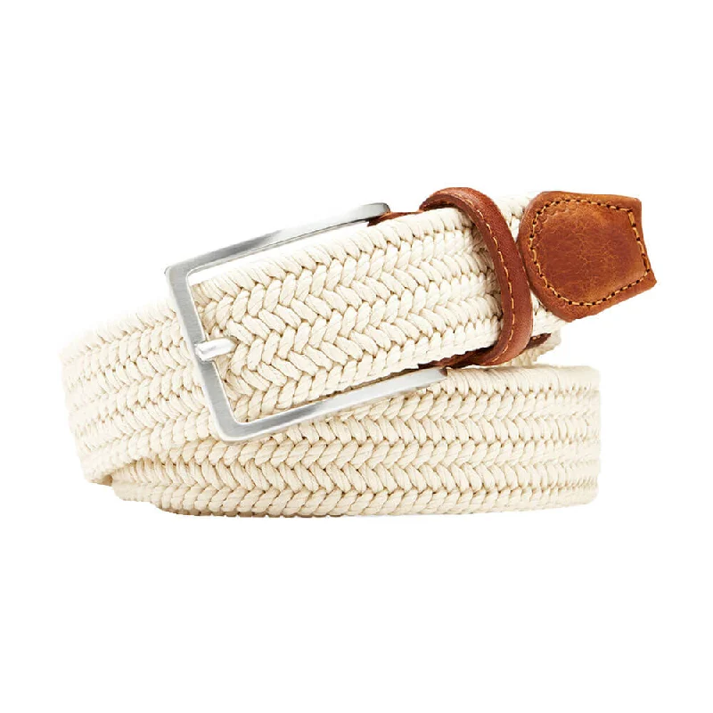 Pattern - coordinated  Peter Millar Waxed Braided Belt - Stone*