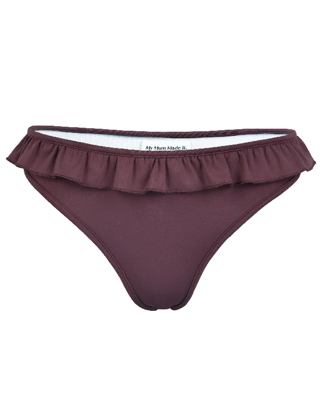 Comfort - driven  Petunia Swim Briefs - Chocolate Cherry