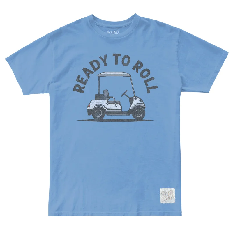 Hip - hugging  Retro Brand Ready To Roll Tri-Blend Unisex T-Shirt - Carolina Blue