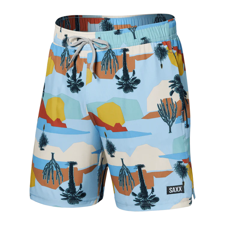 Super - soft  SAXX Vibe Super Soft Baja Bound Boxer Briefs - Chambray Multi