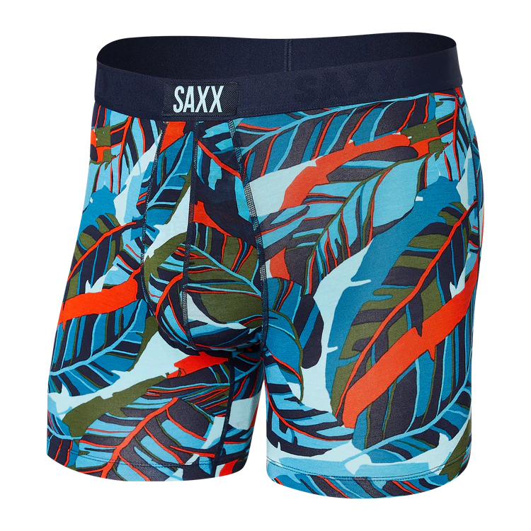 Hip - hugging  SAXX Vibe Super Soft Blue Pop Boxer Briefs - Jungle