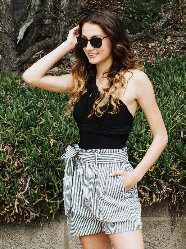Affordable - priced  shorts in stripe