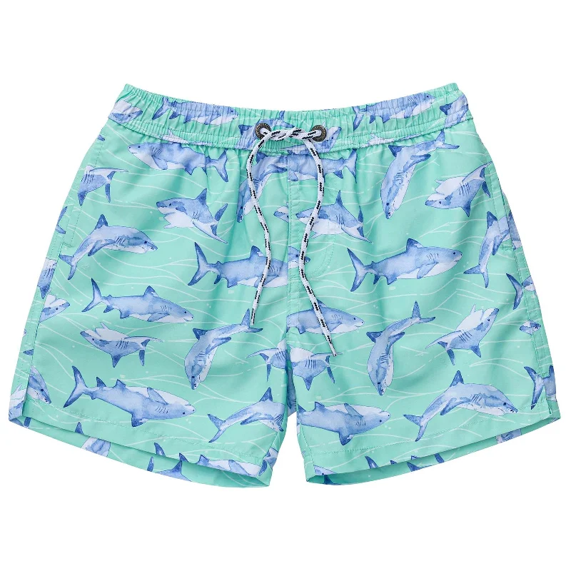 Dapper  Snapper Rock Minty Shark Volley Board Shorts