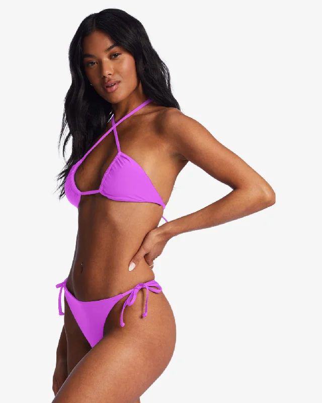 Color - coordinated  Sol Searcher Multi-Way Triangle Bikini Top - Bright Orchid