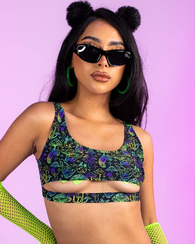 Unique - designed  Sonic Shroom Underboob Top