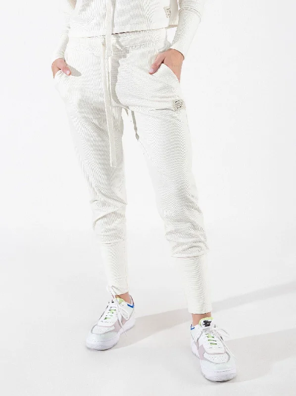 Fashion - forward  sweatpant ivory - Final Sale