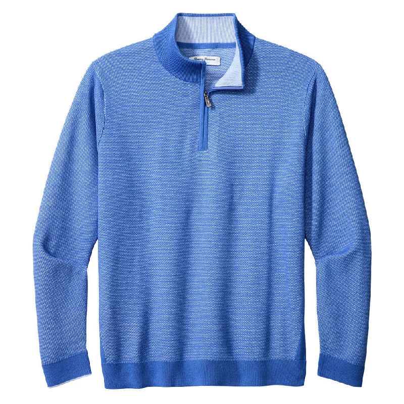 Energetic - looking  Tommy Bahama Islandzone Coolside Half Zip Sweater - Mountain Bluebell