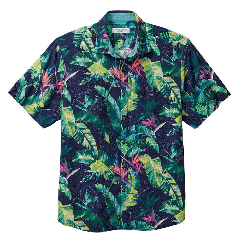 Breath - easy  Tommy Bahama Nova Wave Sunnyvale Blooms Camp Shirt - Blue Jean
