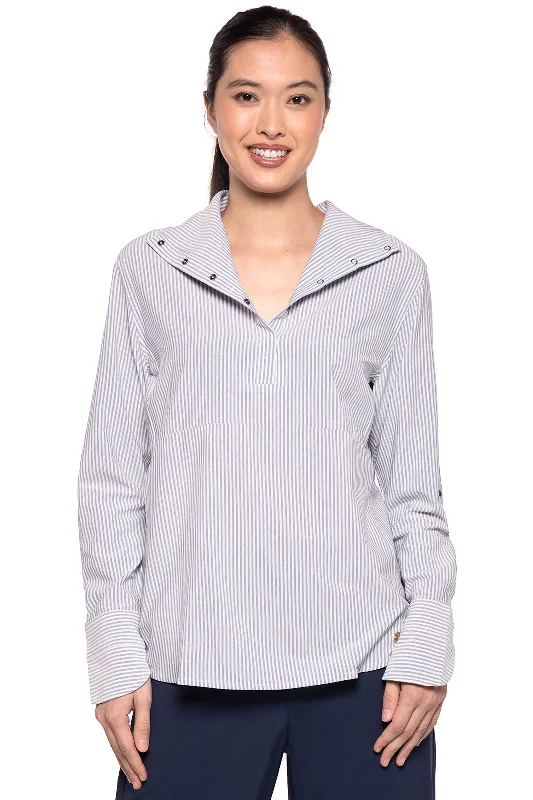 White/Navy Stripe