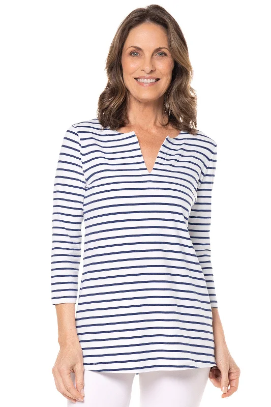 White/Navy Stripe