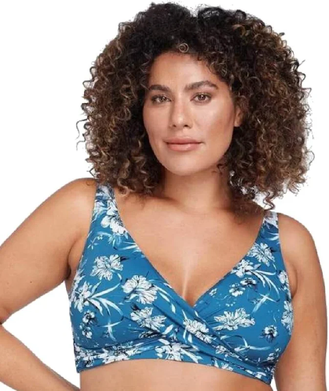 Pool - appropriate  Artesands Fleur Du Champ Delacroix Cross Front D-G Cup Bikini Top - Cerulean